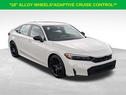 Platinum White Pearl 2025 Honda Civic Sport
