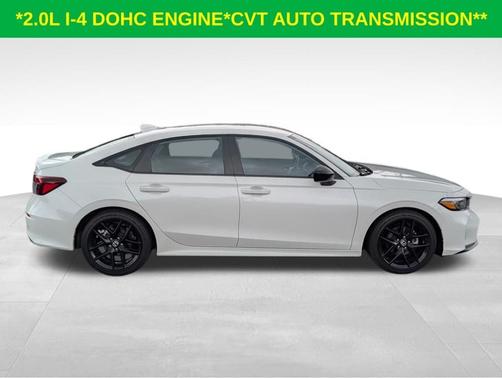 Platinum White Pearl 2025 Honda Civic Sport