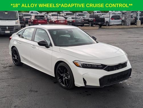 Platinum White Pearl 2025 Honda Civic Sport