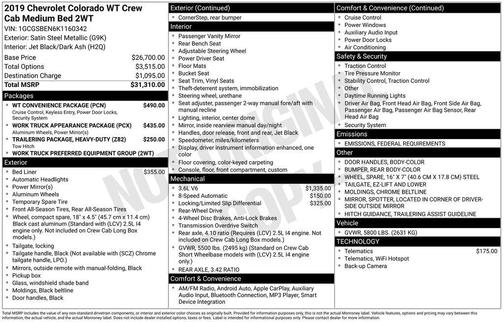 2019 Chevrolet Colorado WT
