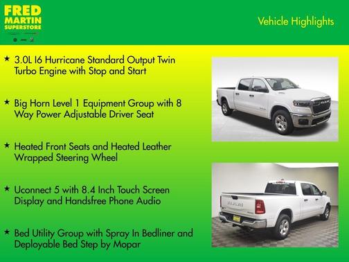 Bright White Clearcoat 2026 RAM 1500 Big Horn/Lone Star