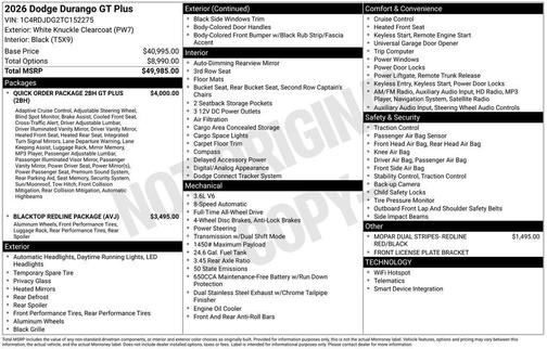 2026 Dodge Durango GT