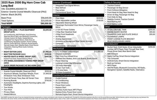 2025 RAM 3500 Big Horn