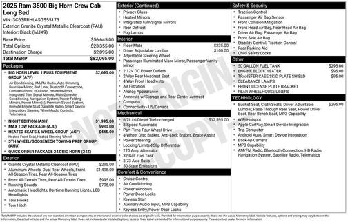 2025 RAM 3500 Big Horn