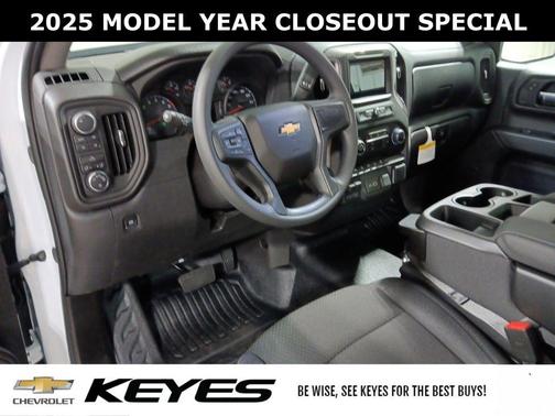 Summit White 2025 Chevrolet Silverado 1500 WT