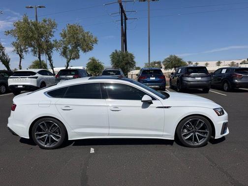 Glacier White Metallic 2023 Audi A5 Sportback 45 S Line Premium