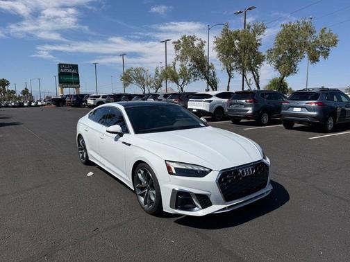 Glacier White Metallic 2023 Audi A5 Sportback 45 S Line Premium