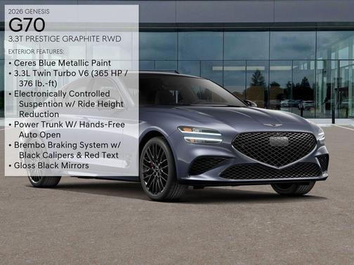 Blue 2026 Genesis G70 3.3T Prestige Graphite