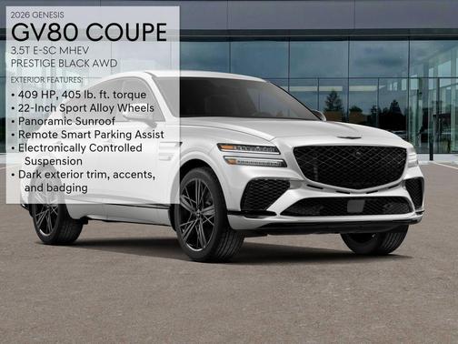 Uyuni White 2026 Genesis GV80 Coupe 3.5T e-SC Prestige Black