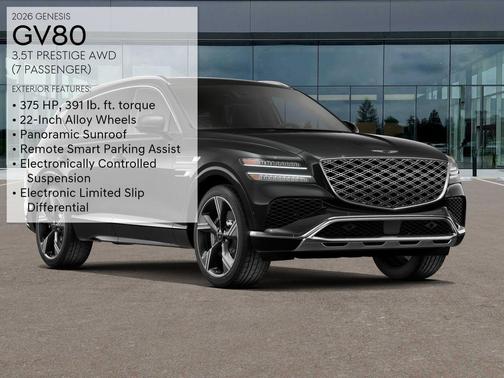 Vik Black 2026 Genesis GV80 3.5T Prestige