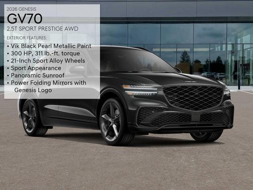 Vik Black 2026 Genesis GV70 2.5T Sport Prestige