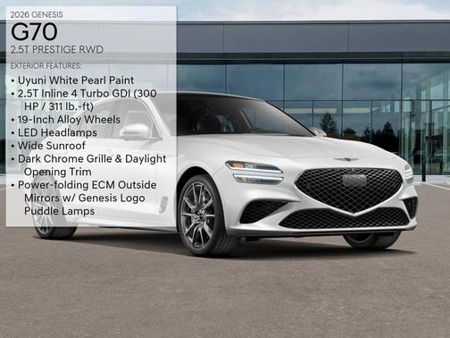 Uyuni White 2026 Genesis G70 2.5T Prestige
