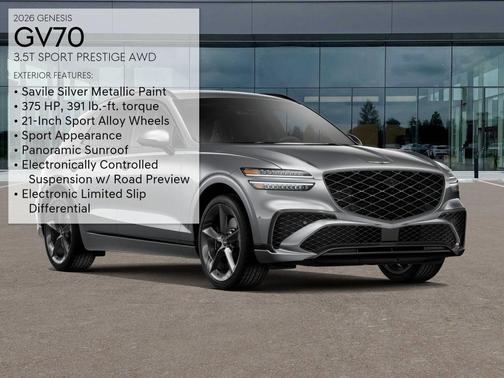Savile Silver 2026 Genesis GV70 3.5T Sport Prestige