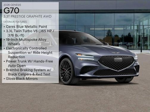 Blue 2026 Genesis G70 3.3T Prestige Graphite
