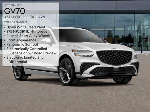 Uyuni White 2026 Genesis GV70 3.5T Sport Prestige