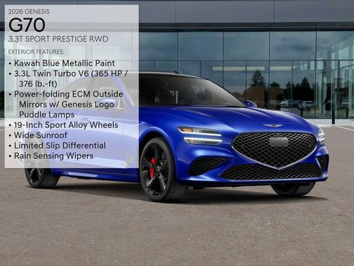Blue 2026 Genesis G70 3.3T Sport Prestige