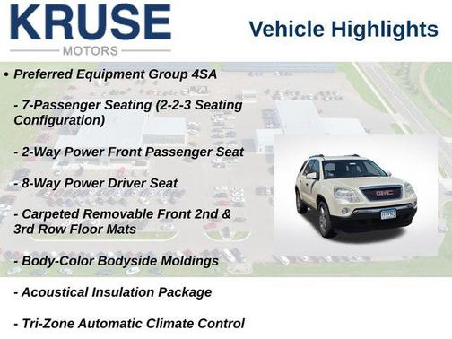 White Diamond Tricoat 2012 GMC Acadia SLT-1