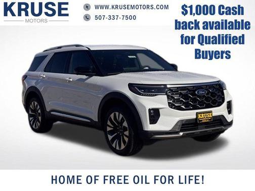 White Metallic 2026 Ford Explorer Platinum