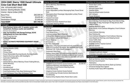 Sterling Metallic 2024 GMC Sierra 1500 Denali Ultimate