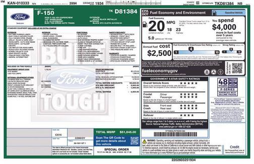 Black Metallic 2026 Ford F-150 STX