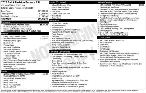 Ebony Twilight Metallic 2023 Buick Envision Essence AWD