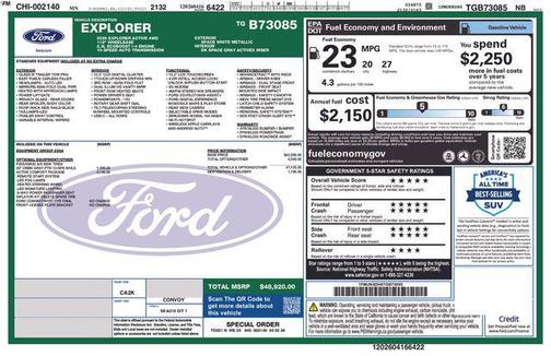 White Metallic 2026 Ford Explorer Active