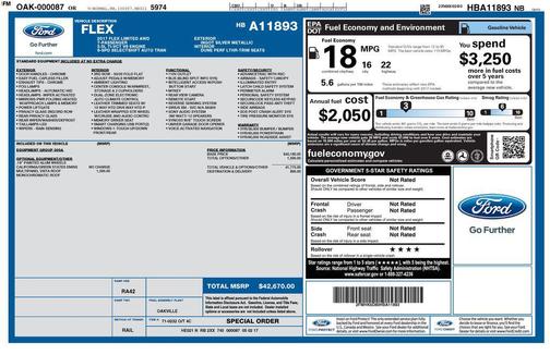 Ingot Silver 2017 Ford Flex Limited
