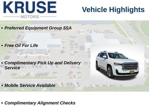 Summit White 2023 GMC Acadia Denali