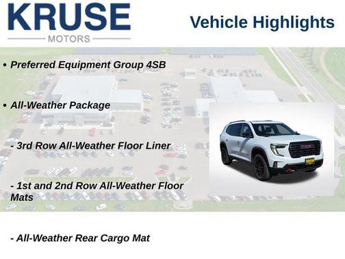 Glacier White Tricoat 2026 GMC Acadia AT4 AWD