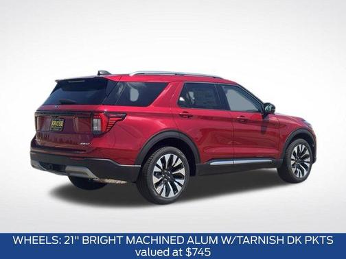 Red Metallic 2026 Ford Explorer Platinum
