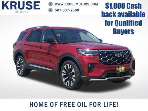 Red Metallic 2026 Ford Explorer Platinum