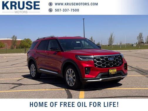 Rapid Red Metallic Tinted Clearcoat 2025 Ford Explorer Platinum