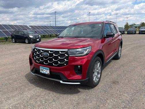 Rapid Red Metallic Tinted Clearcoat 2025 Ford Explorer Platinum