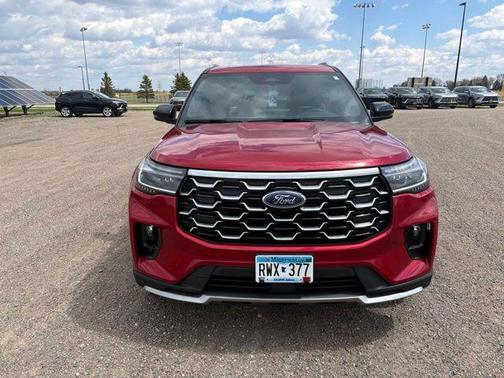Rapid Red Metallic Tinted Clearcoat 2025 Ford Explorer Platinum