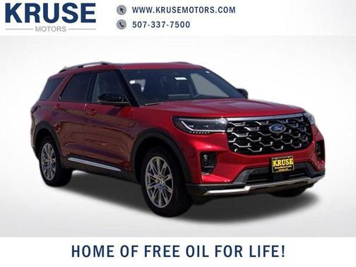 Rapid Red Metallic Tinted Clearcoat 2025 Ford Explorer Platinum