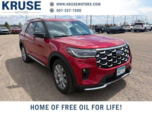 Rapid Red Metallic Tinted Clearcoat 2025 Ford Explorer Platinum