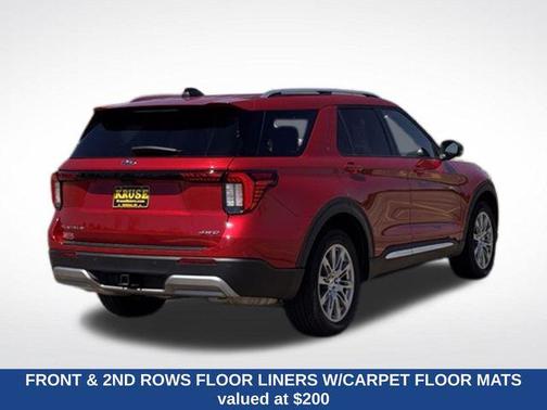 Rapid Red Metallic Tinted Clearcoat 2025 Ford Explorer Platinum