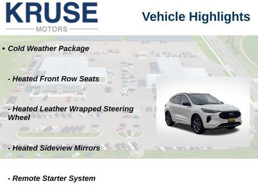 Star White Metallic Tri-Coat 2024 Ford Escape ST-Line