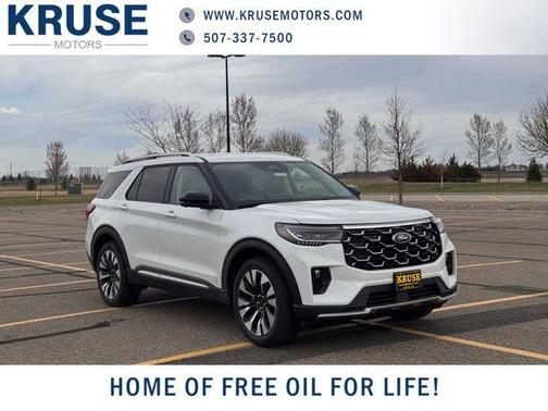 Star White Metallic Tri-Coat 2026 Ford Explorer Platinum