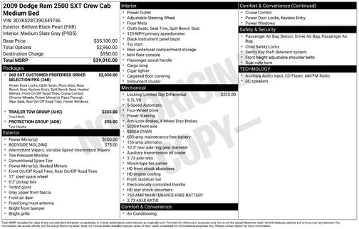 Brilliant Black Crystal PC/Light Graystone PC 2009 Dodge Ram 2500 ST