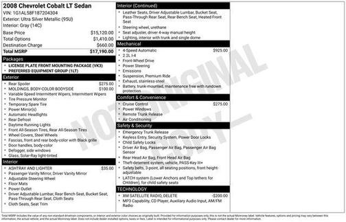 Ultra Silver Metallic 2008 Chevrolet Cobalt LT