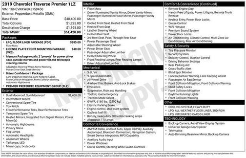 Pepperdust Metallic 2019 Chevrolet Traverse Premier