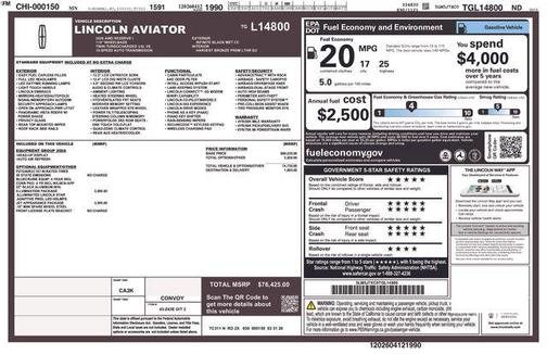 Black Metallic 2026 Lincoln Aviator Reserve AWD