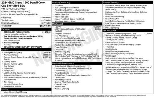 Sterling Metallic 2024 GMC Sierra 1500 Denali
