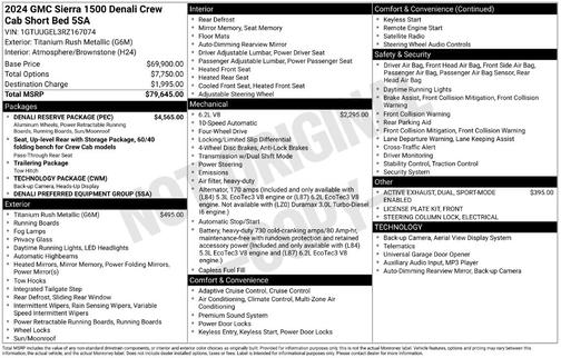 Titanium Rush Metallic 2024 GMC Sierra 1500 Denali