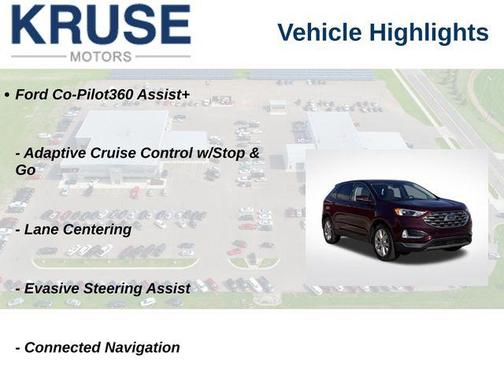 Burgundy 2024 Ford Edge Titanium