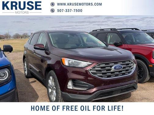 Burgundy 2024 Ford Edge Titanium