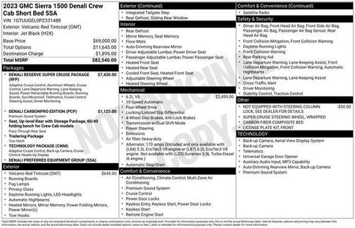 Volcanic Red Tintcoat 2023 GMC Sierra 1500 Denali
