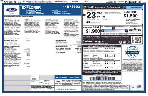 Stone Blue Metallic 2023 Ford Explorer XLT