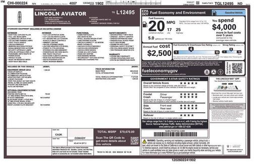 White Metallic 2026 Lincoln Aviator Reserve AWD